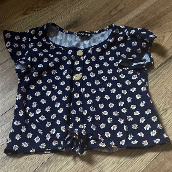 Other - Navy Blue Floral Kids Top (Bin F)​